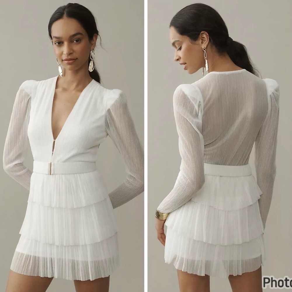 Sabrina Musayev Carrie Mini Dress in White